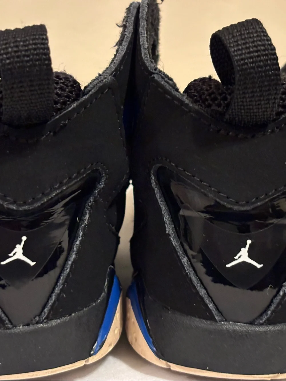 Nike Air Jordan True Flight Youth Black Sneakers Size 10C 343797-042 No laces